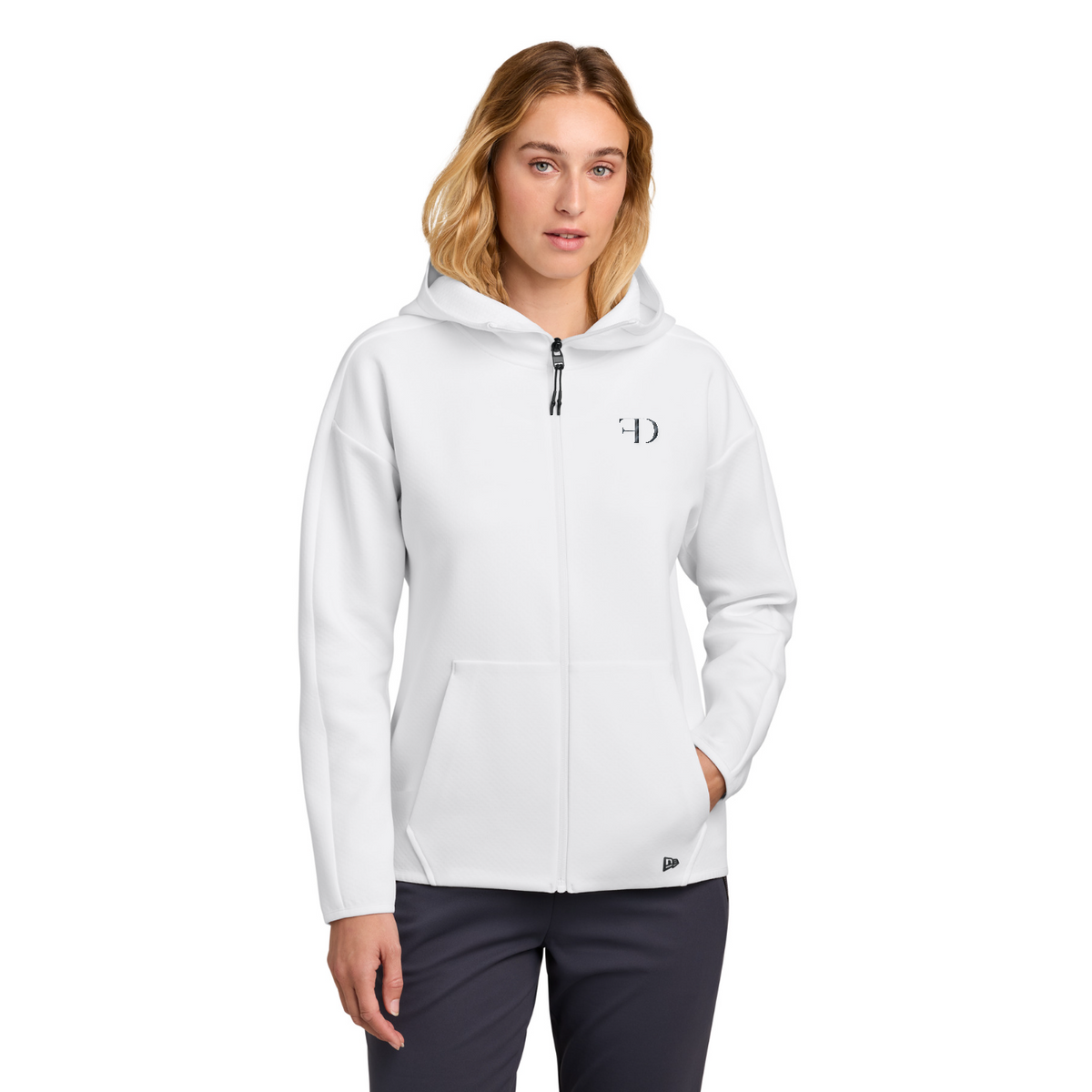 New Era Women's Double Back Full-Zip Hoodie — model