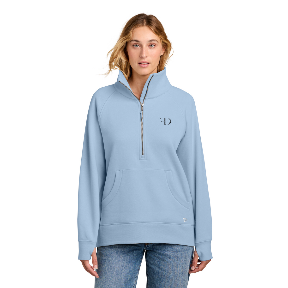New Era Women's Heritage Fleece 1/2-Zip — model