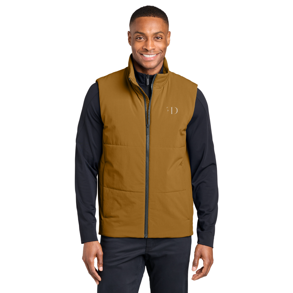 MiiR Sashiko Stretch Puffy Vest — model