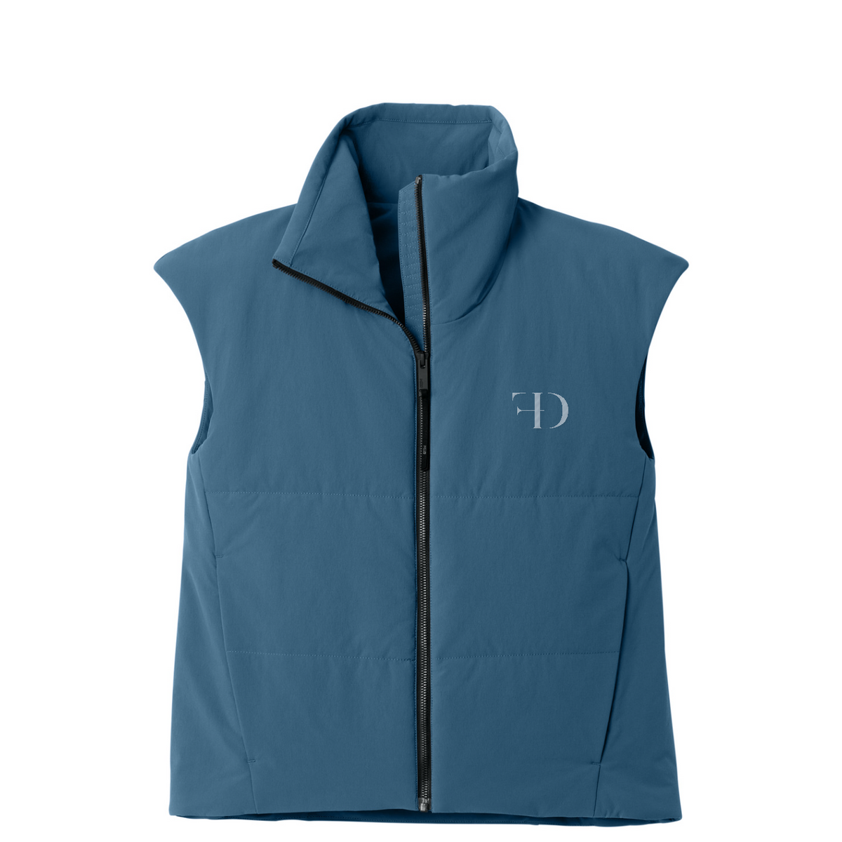 MiiR Women's Sashiko Stretch Puffy Vest — Deep Lake