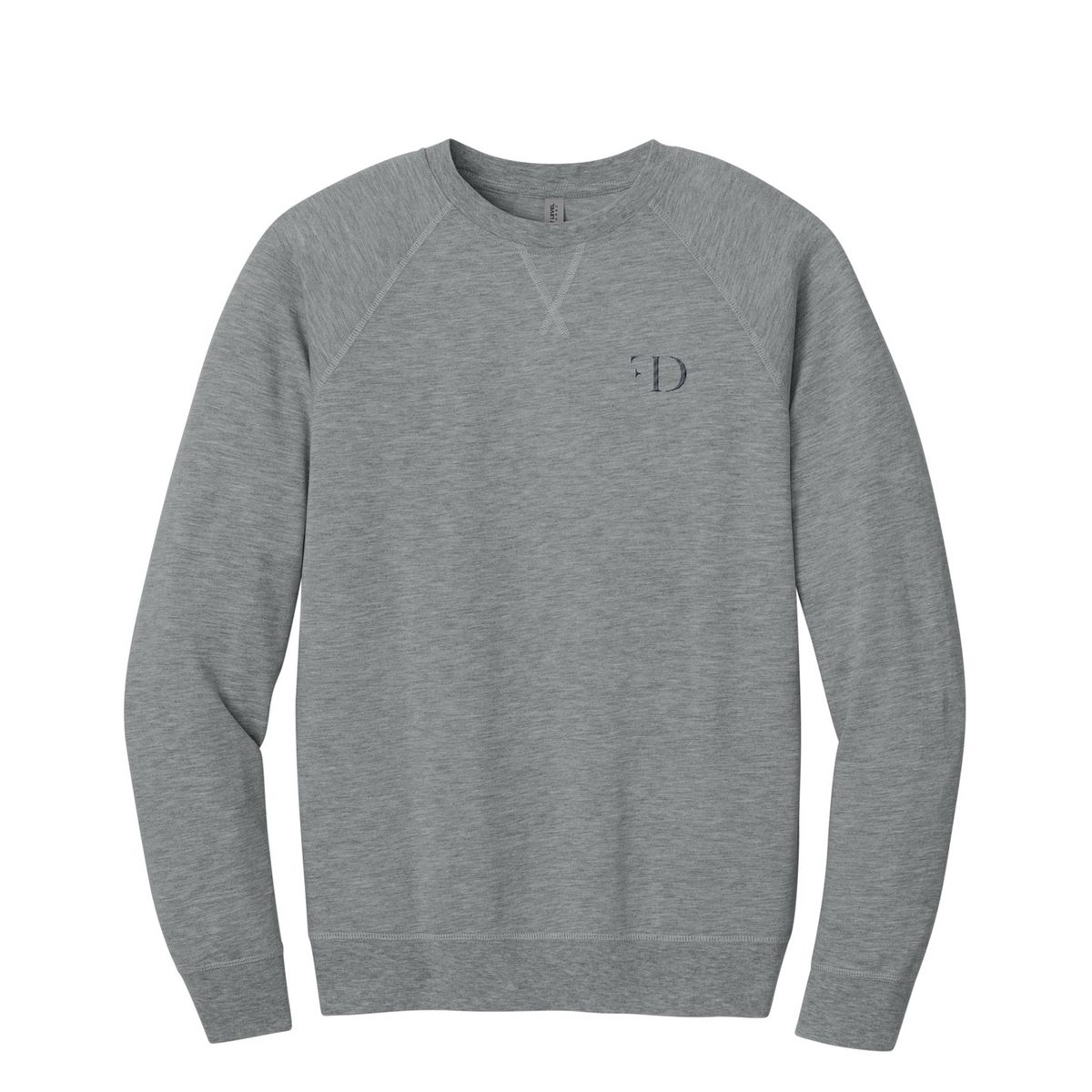 Next Level Apparel Laguna Raglan Sweatshirt — Heather Gray