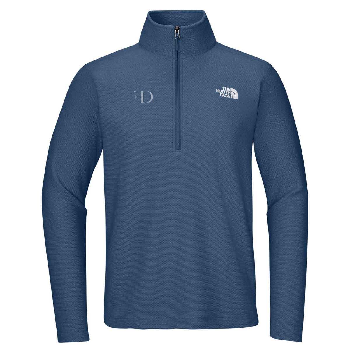 The North Face Textured Pine Grove 1/2-Zip — Shady Blue Heather