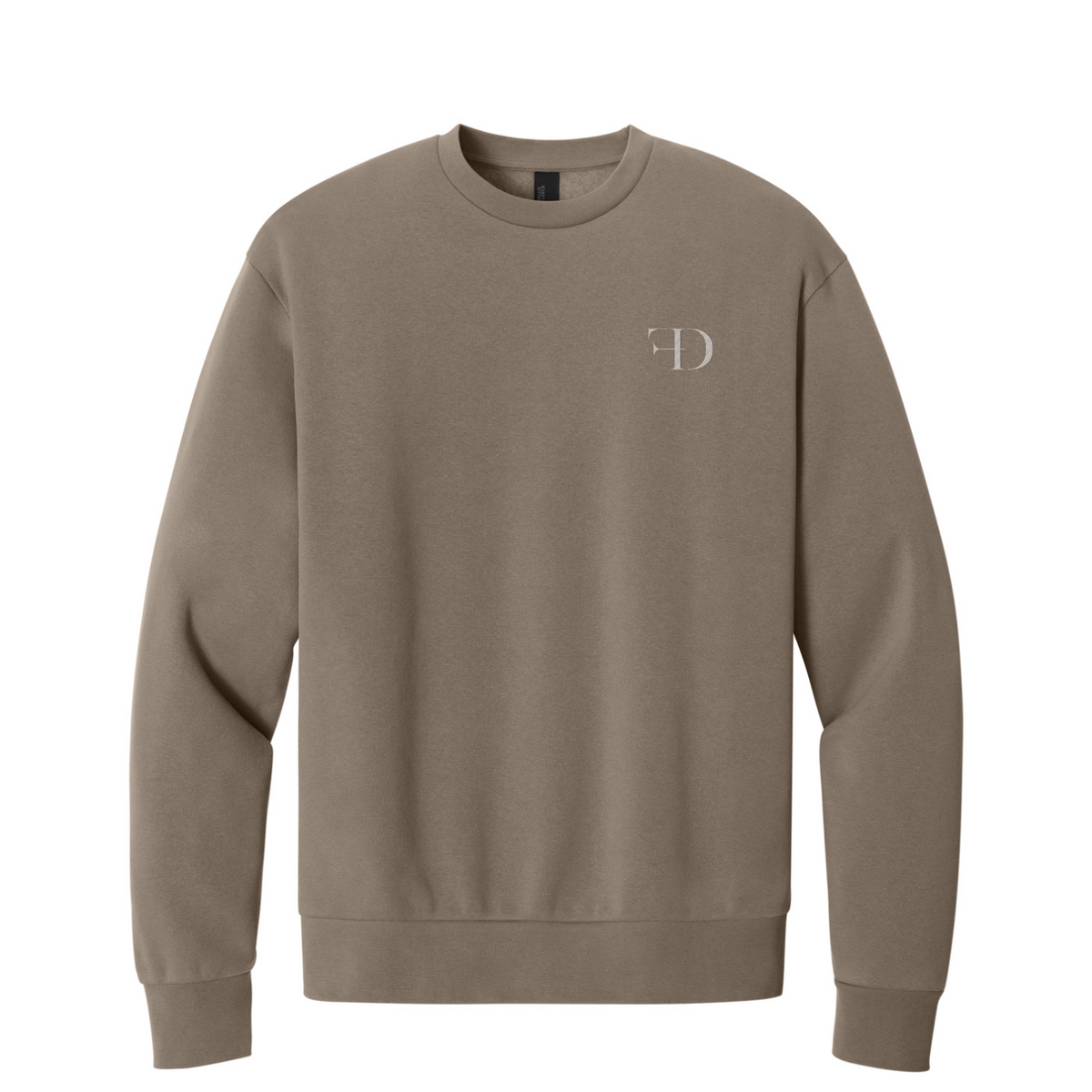 District MelloFleece Crew — Warm Taupe