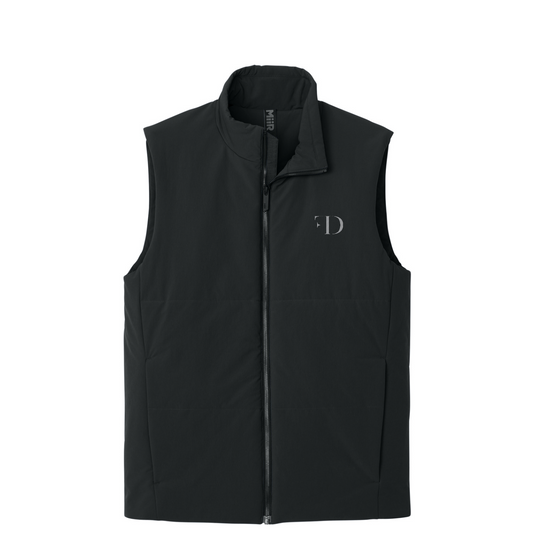 MiiR Sashiko Stretch Puffy Vest — Pitch Black