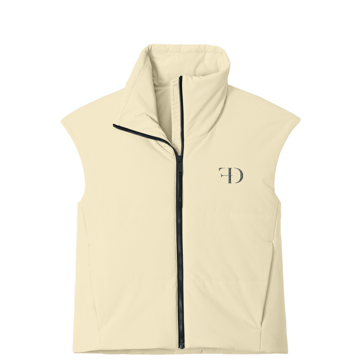 MiiR Women's Sashiko Stretch Puffy Vest — Alabaster