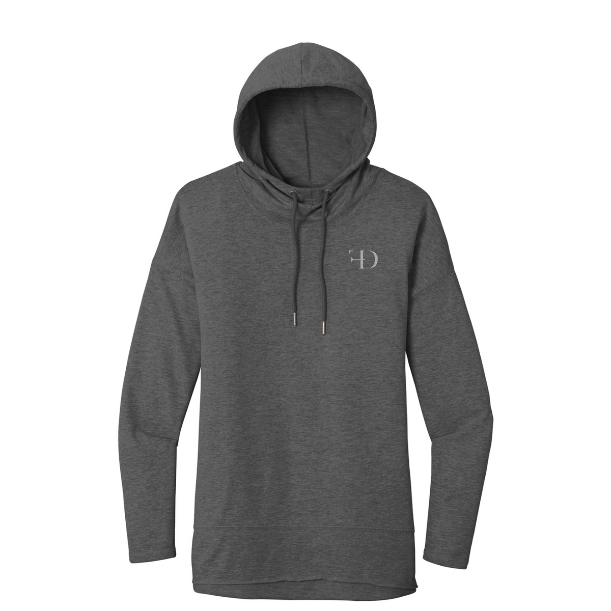 District  Women's Featherweight French Terry  Hoodie — Washed Coal