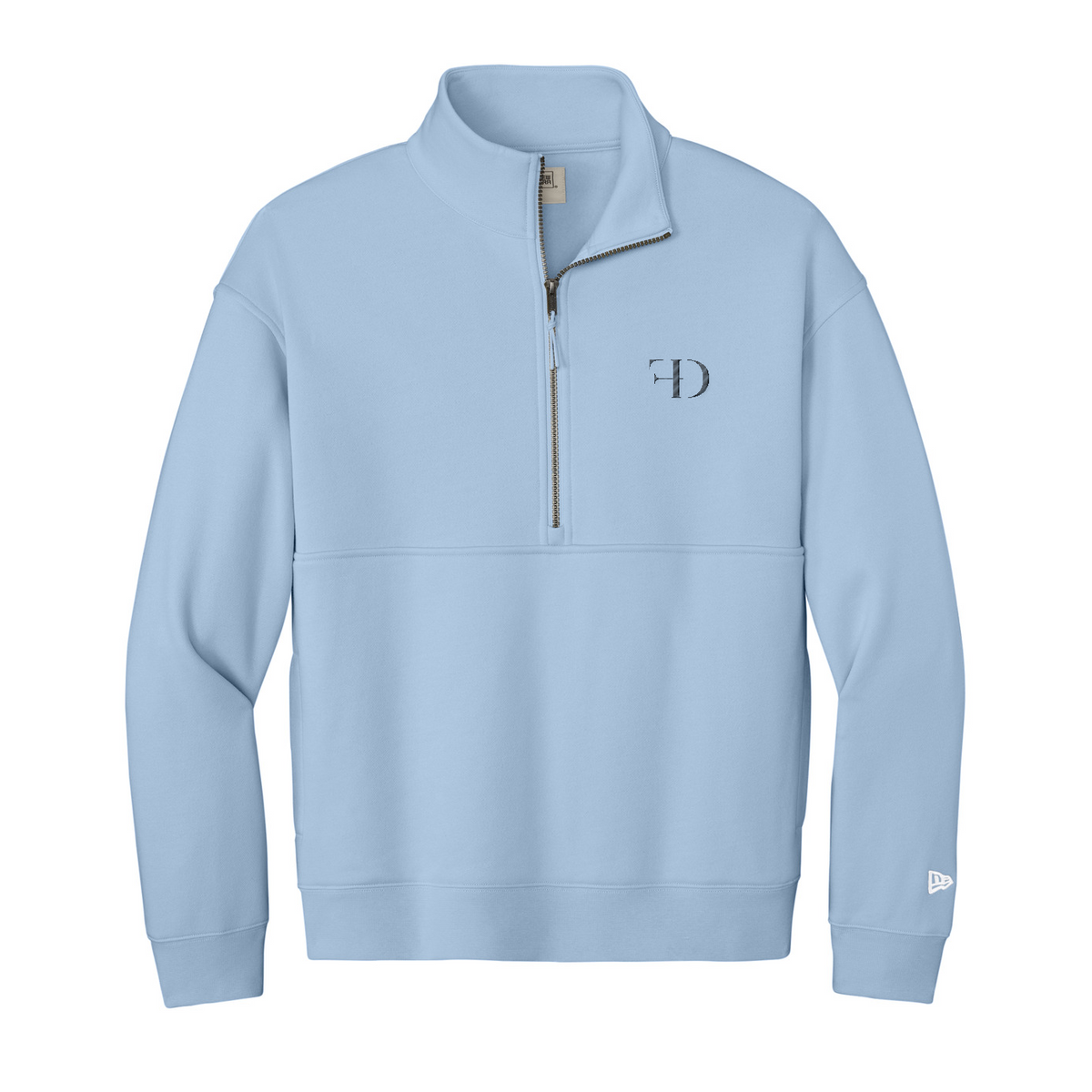 New Era Heritage Fleece 1/2-Zip — Cloud Blue
