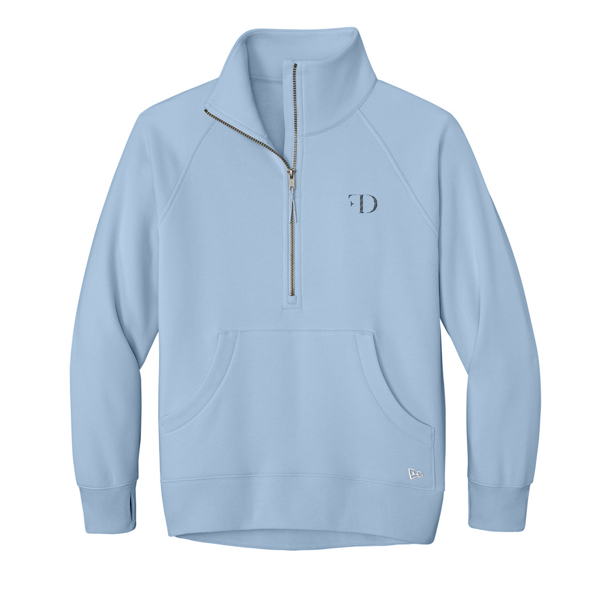 New Era Women's Heritage Fleece 1/2-Zip — Cloud Blue