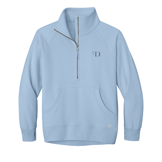 New Era Women's Heritage Fleece 1/2-Zip — Cloud Blue
