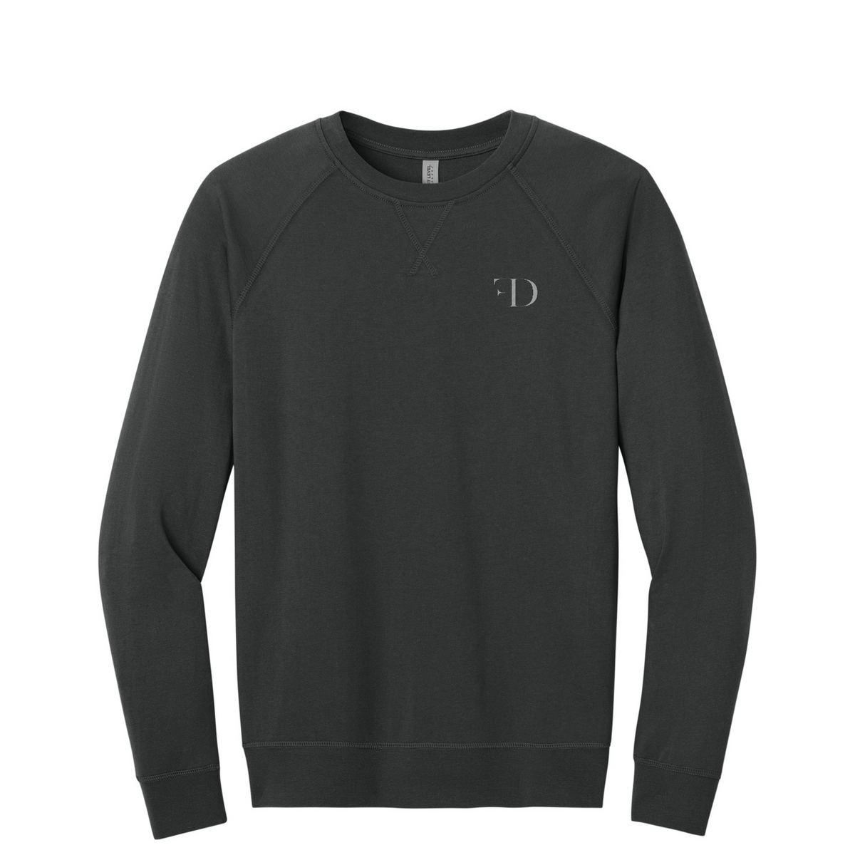 Next Level Apparel Laguna Raglan Sweatshirt — Graphite Black