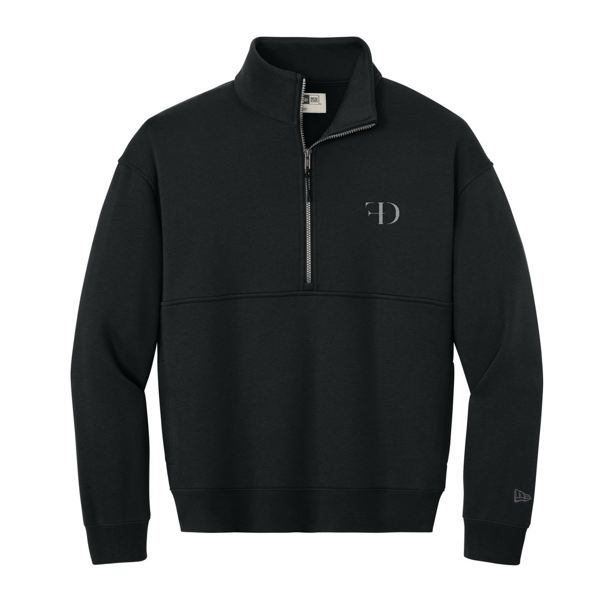 New Era Heritage Fleece 1/2-Zip — Black