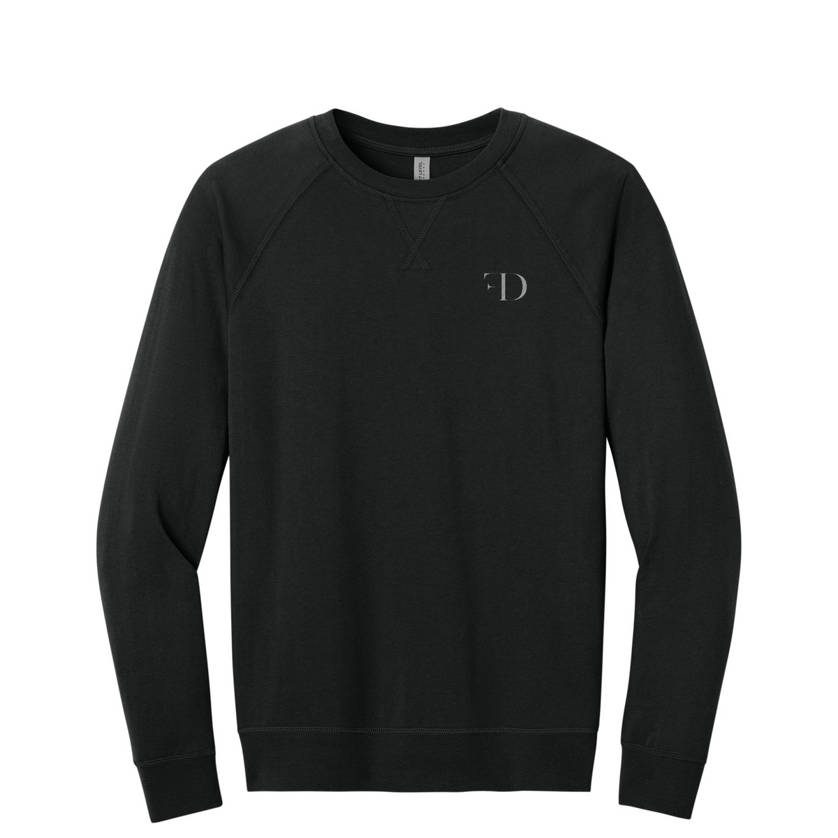 Next Level Apparel Laguna Raglan Sweatshirt — Black