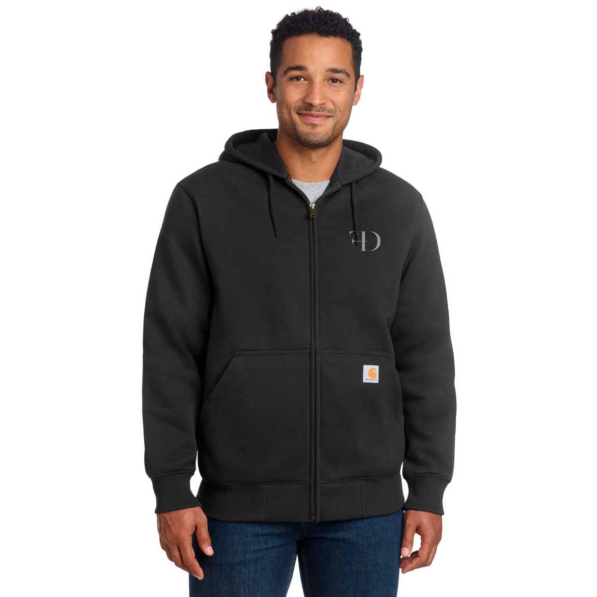 Carhartt  Rain Defender  Paxton Heavyweight Hooded Zip-Front Sweatshirt — model