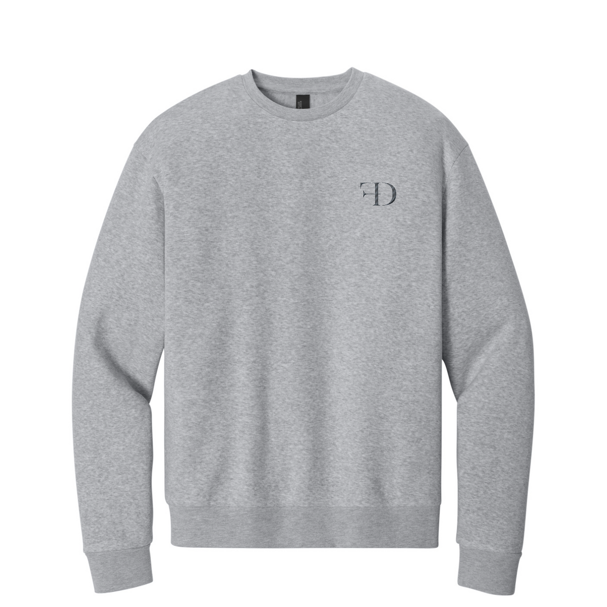 District MelloFleece Crew — Light Heather Grey