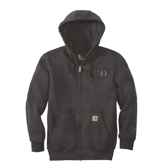 Carhartt  Rain Defender  Paxton Heavyweight Hooded Zip-Front Sweatshirt — Carbon Heather