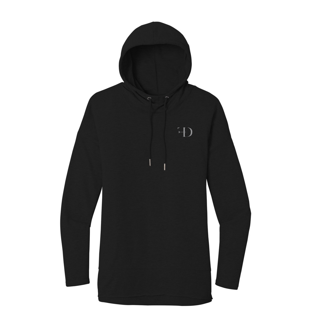 District  Women's Featherweight French Terry  Hoodie — Black