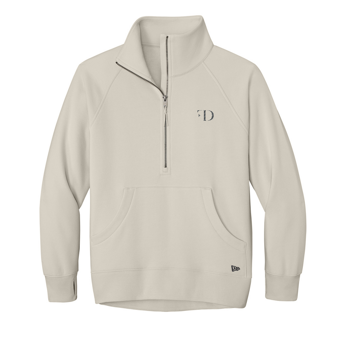 New Era Women's Heritage Fleece 1/2-Zip — Soft Beige