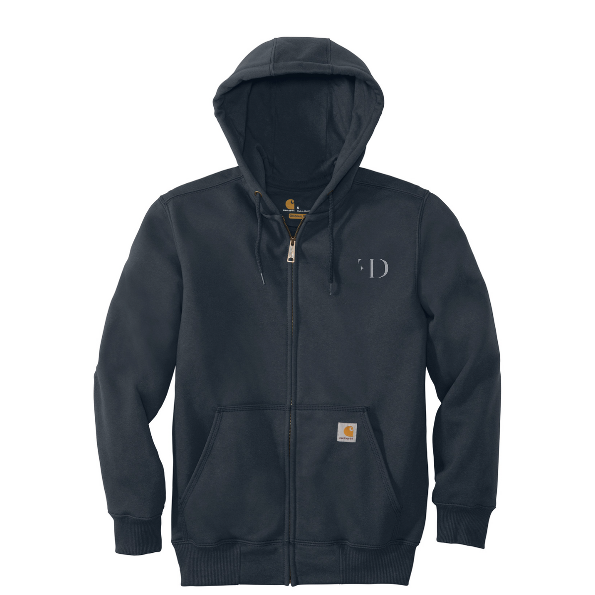 Carhartt  Rain Defender  Paxton Heavyweight Hooded Zip-Front Sweatshirt — New Navy