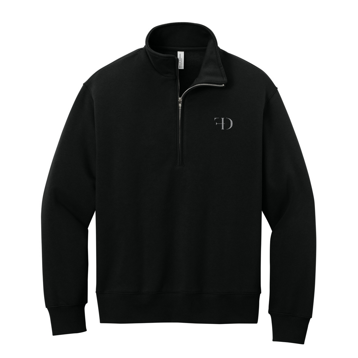 BELLA+CANVAS Unisex 10-Ounce Heavyweight 1/2-Zip Sweatshirt — Black