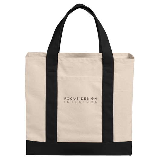 Port Authority® Cotton Canvas Two-Tone Tote