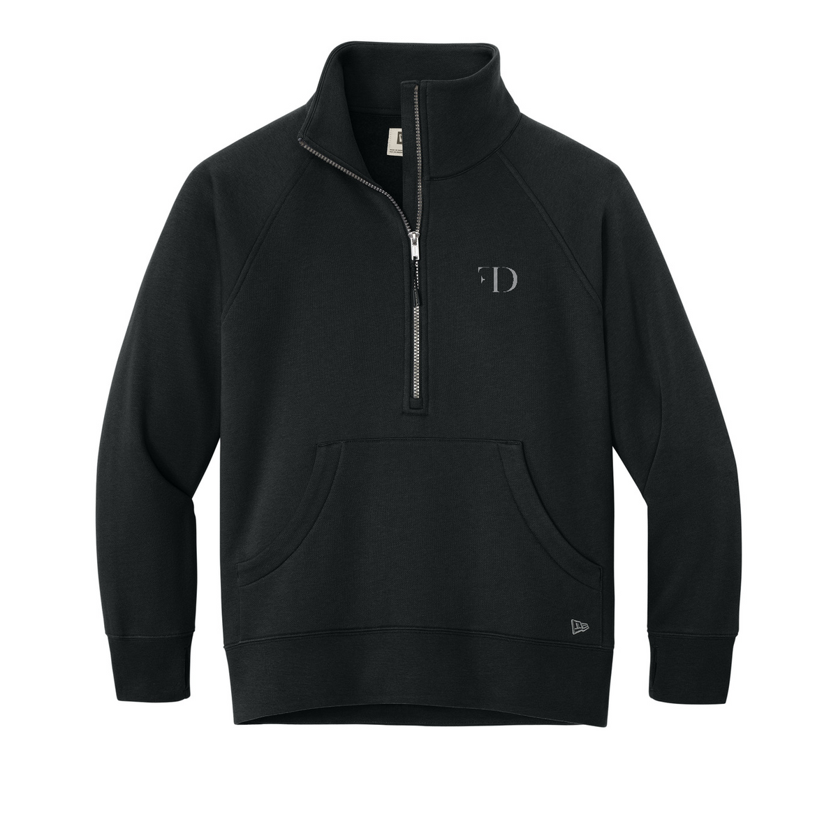 New Era Women's Heritage Fleece 1/2-Zip — Black